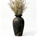 Distressed Black and Gold Artisan Vase