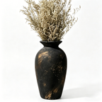 Distressed Black and Gold Artisan Vase