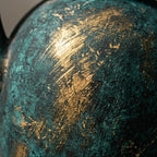 Antique Distressed Teal Amphora Vase