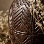 Carved Geometric Espresso Pitcher Vase